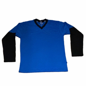 Perry Ellis Blue and Black Mens Pajama Top